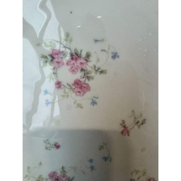 Antique J.P. France Limoges Porcelain Plate With Pink Floral Design & Gold Gilt - Picture 6 of 9